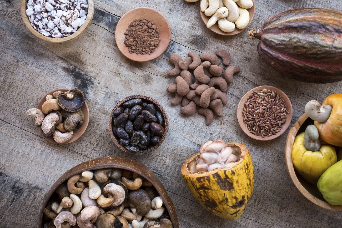 Free cocoa, seeds, grain, tropical